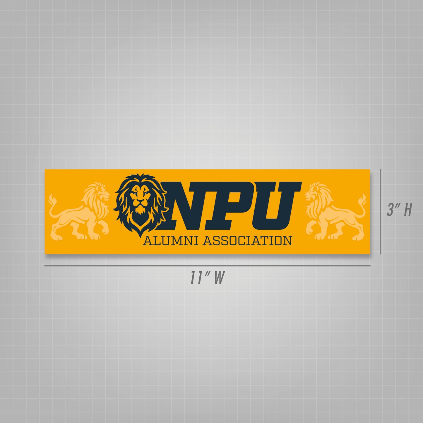 Bumper Sticker - 11" x 3" Rectangle Shape