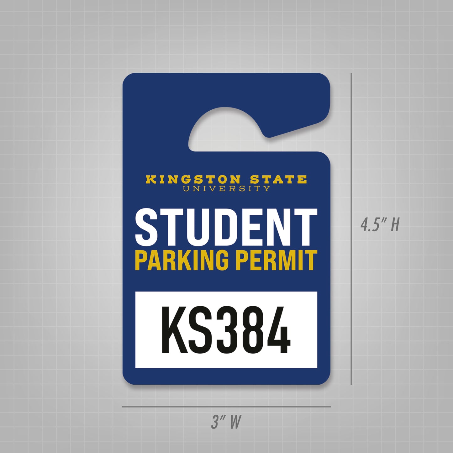 Hang Tag / Parking Permit - 3" x 4.5"