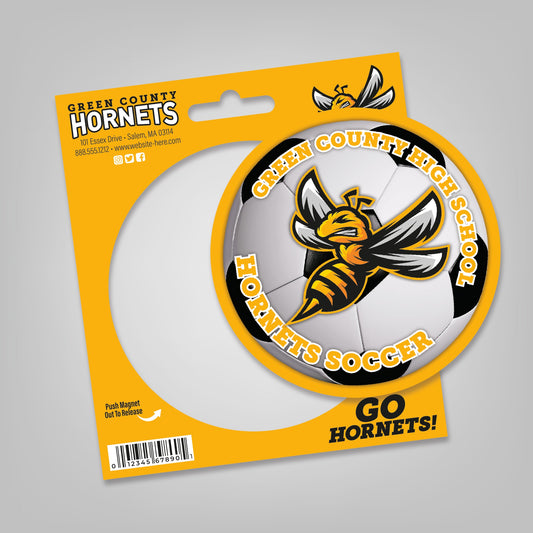 Magnet - 4.5" Diameter Circle Magnet Punch-Out Hanger (5.375" x 6")