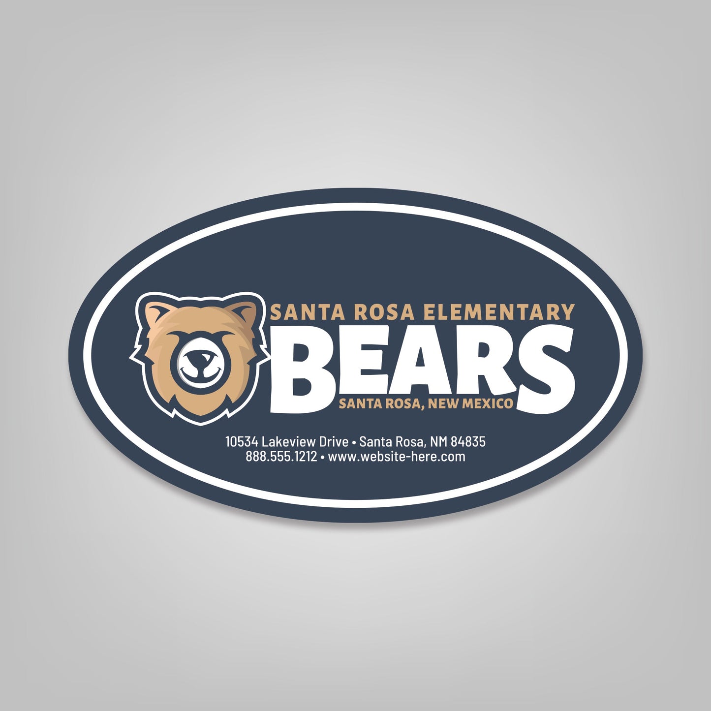 Bumper Sticker - 6" x 3.5" Oval Shape