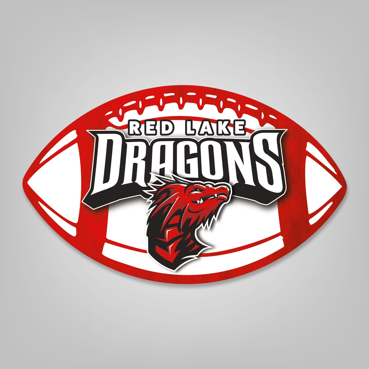 Football Shape - 8" x 4.875" Sticker