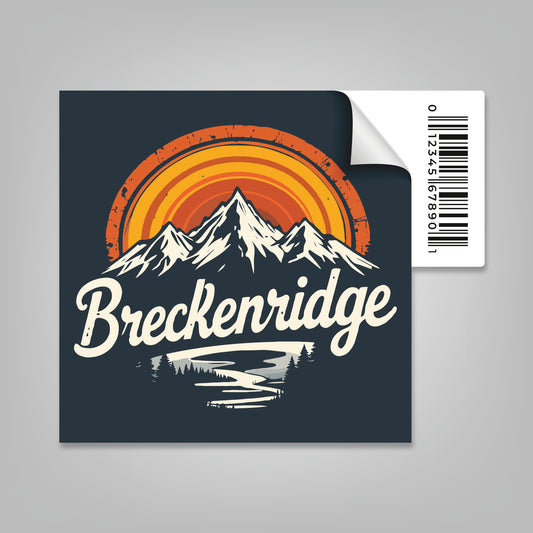 Breckenridge - 3" x 3" Square Sticker
