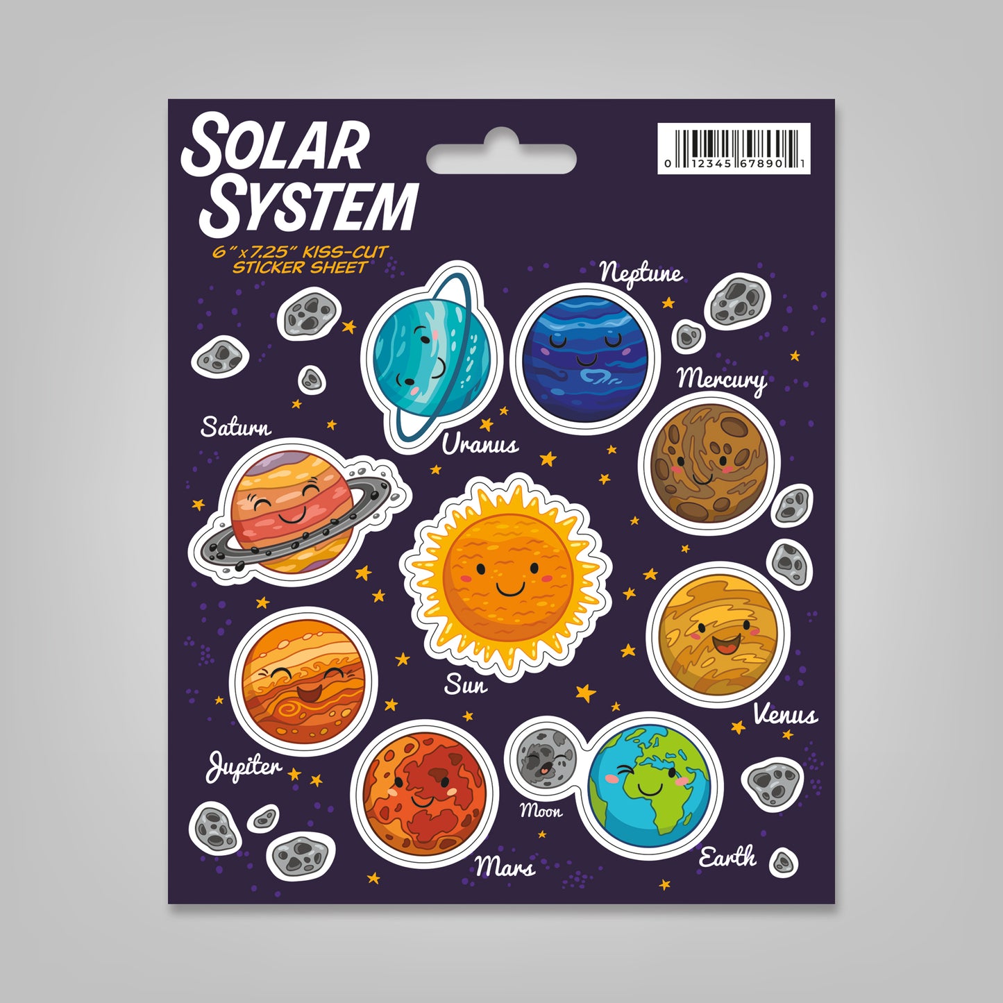 Solar System - 6" x 7.25"- Sticker Sheet