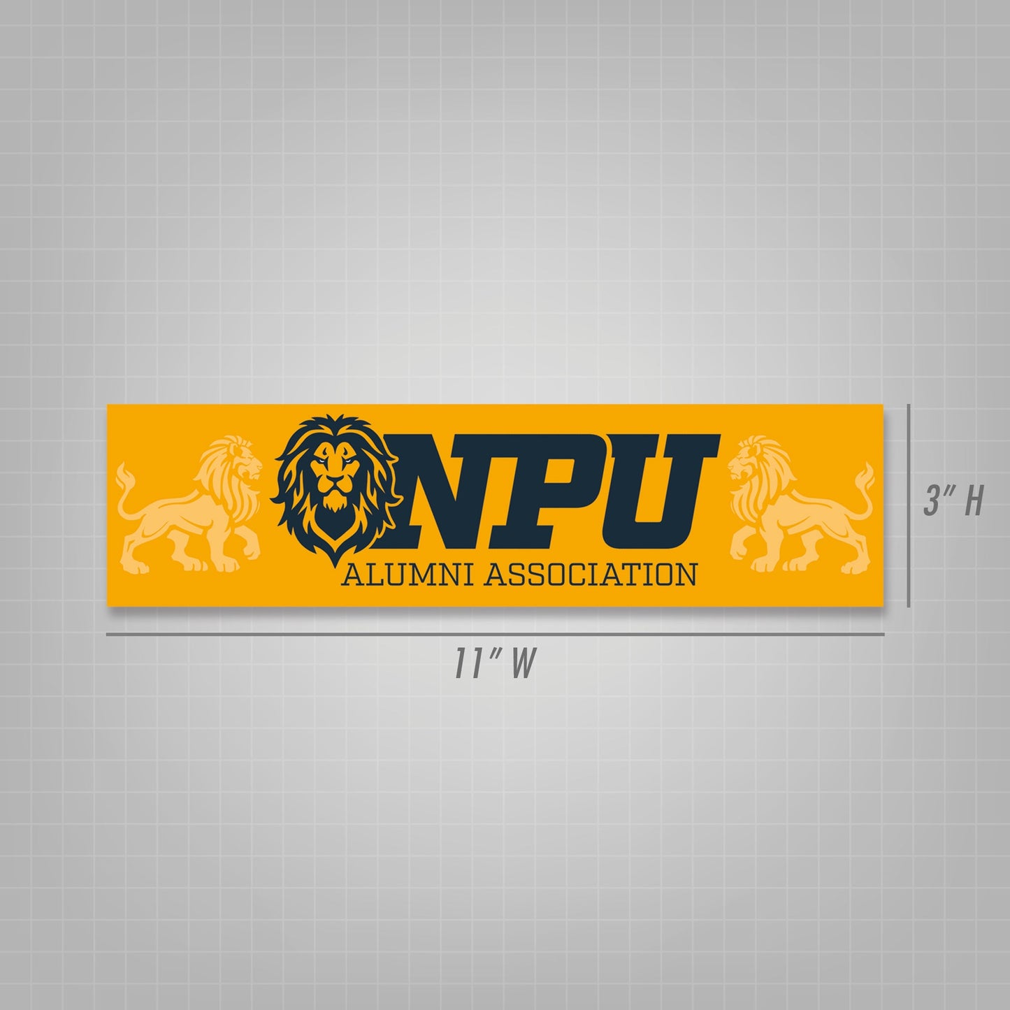 Bumper Sticker - 11" x 3" Rectangle Shape