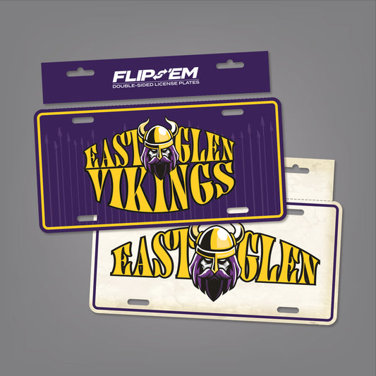 Flip 'Em Double-Sided Tear-Off License Plate with Hanger - (12" x 6")