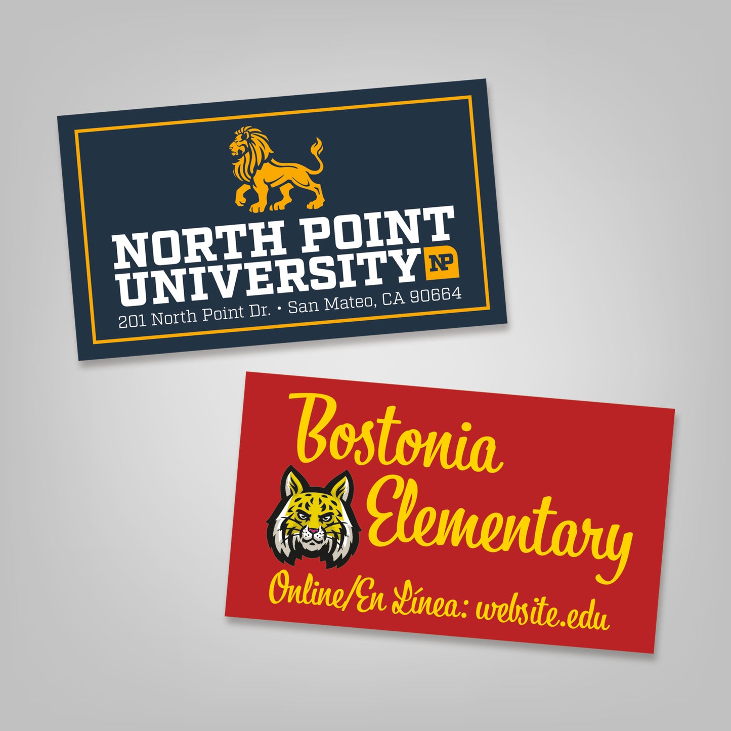 School Business Card Magnet - 3.5" x 2"