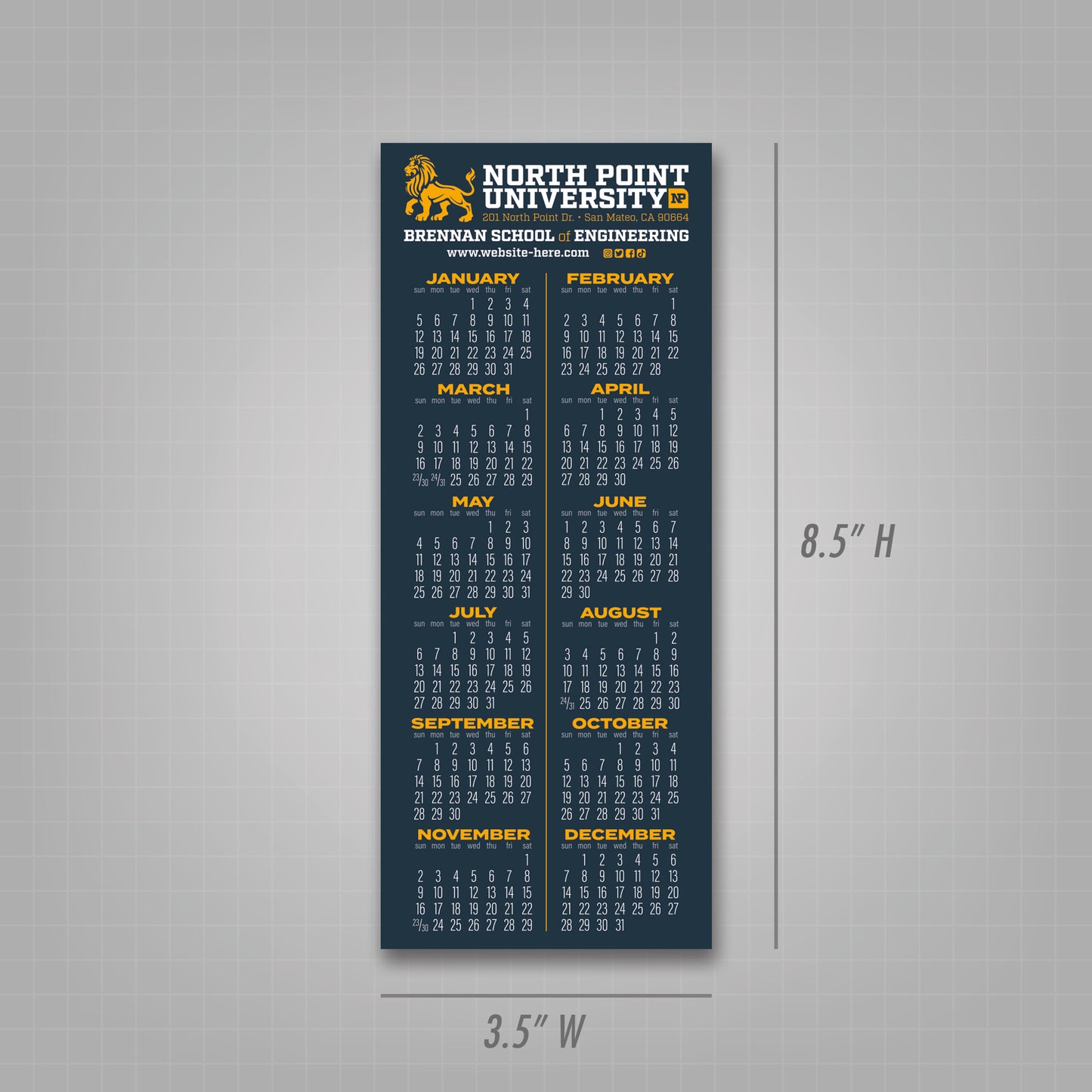 Laminated Card - 3.5" x 8.5"