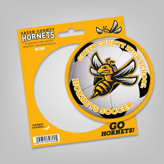 Magnet - 4.5" Diameter Circle Magnet Punch-Out Hanger (5.375" x 6")