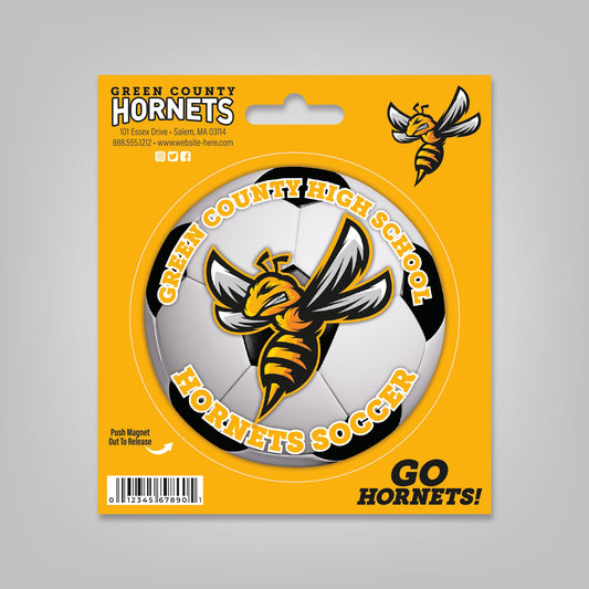 Magnet - 4.5" Diameter Circle Magnet Punch-Out Hanger (5.375" x 6")