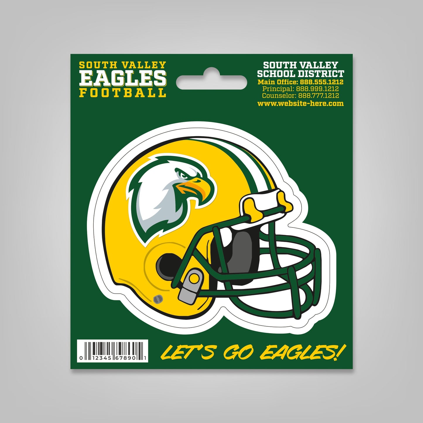 Magnet - 4.5x3.8125 Football Helmet Magnet Punch-Out Hanger