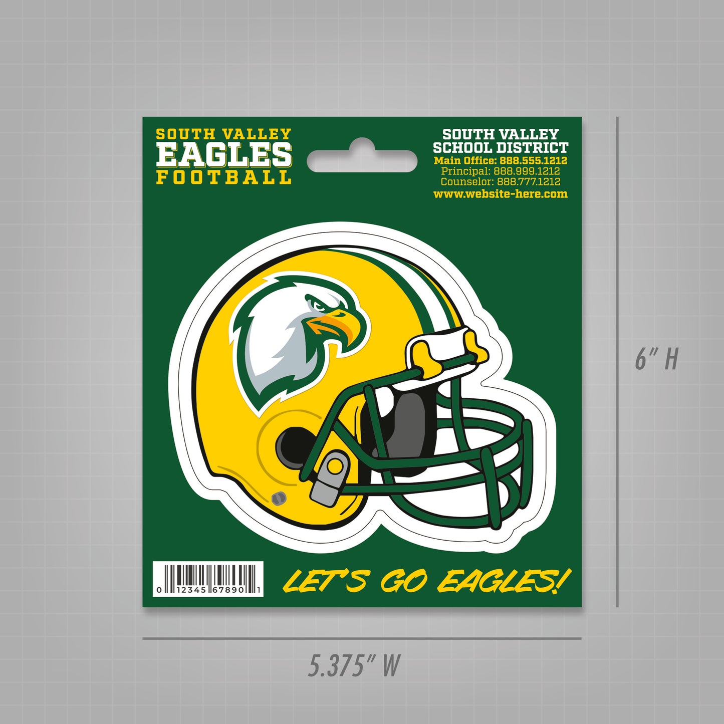 Magnet - 4.5x3.8125 Football Helmet Magnet Punch-Out Hanger