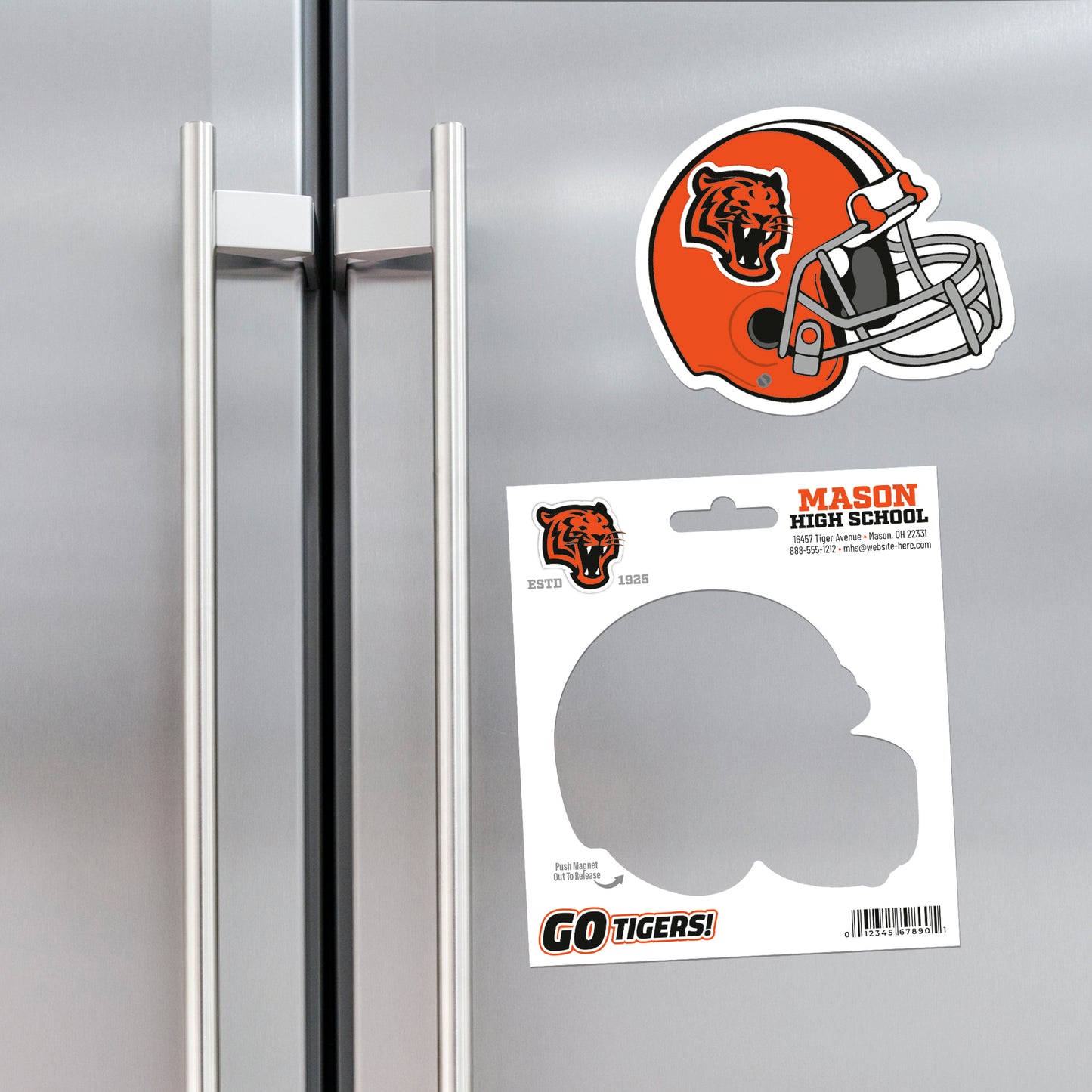 Magnet - 4.5x3.8125 Football Helmet Magnet Punch-Out Hanger