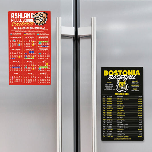 School Calendar Magnet - 4x7 Round Corners