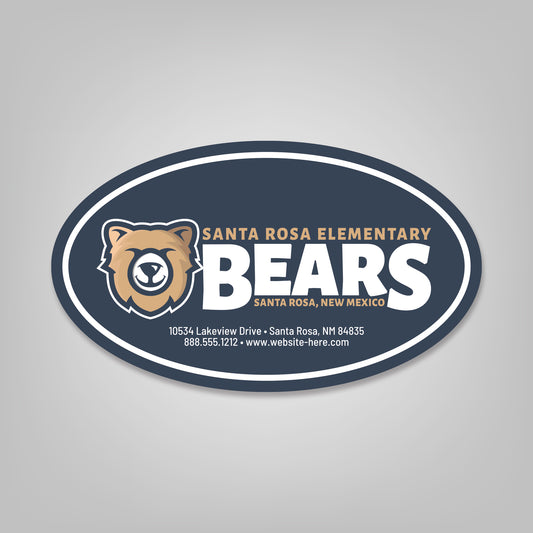 Bumper Sticker - 6" x 3.5" Oval Shape