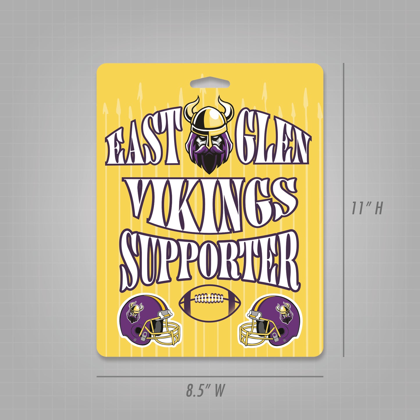 Laminated Card with Hanger Punch - 8.5" x 11"