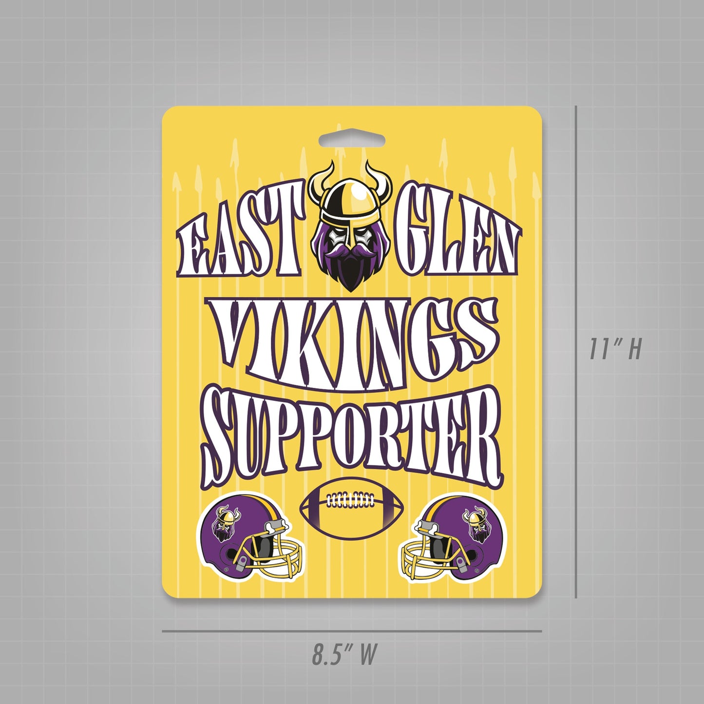 Laminated Card with Hanger Punch - 8.5" x 11"