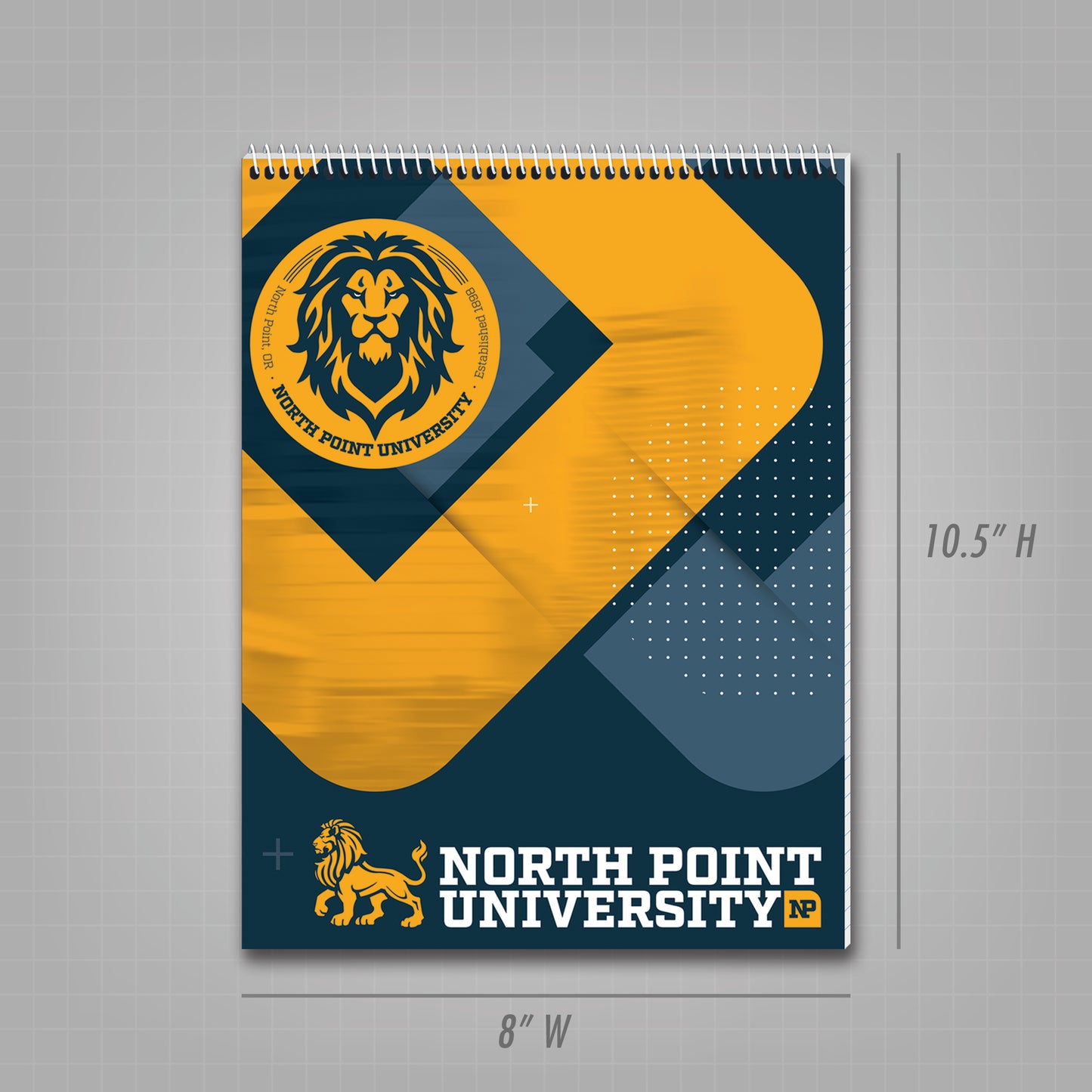 Spiral Bound Notebook - 50 Sheets - 8x10.5 (Top Bound)