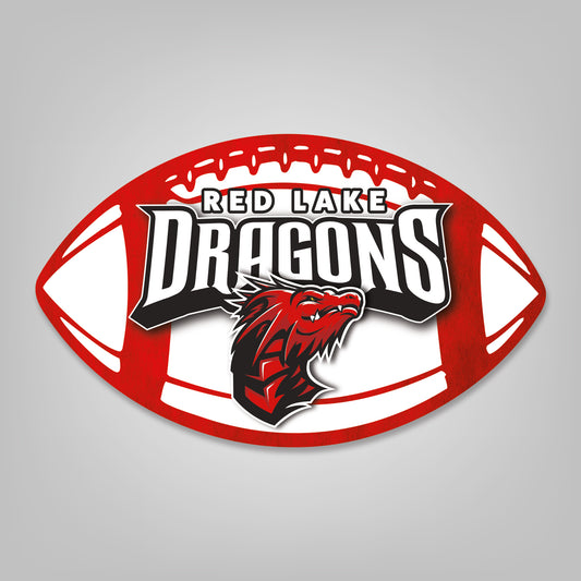 Football Shape - 8" x 4.875" Sticker