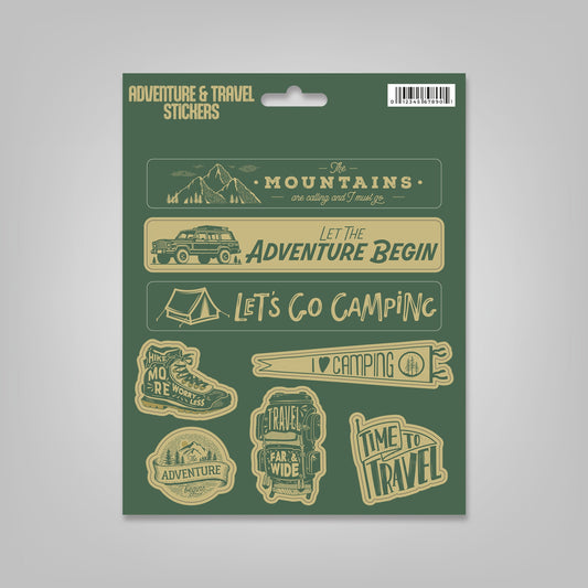 Adventure & Travel - 7" x 9"  Sticker Sheet