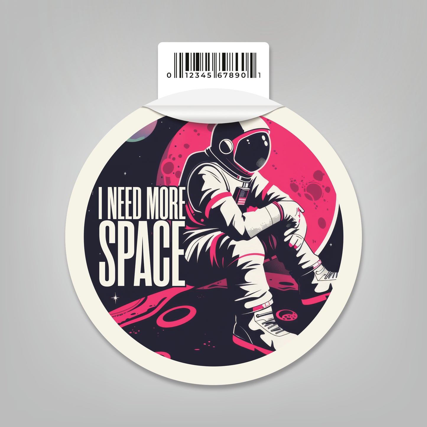 Astronaut - 4" Diameter Sticker