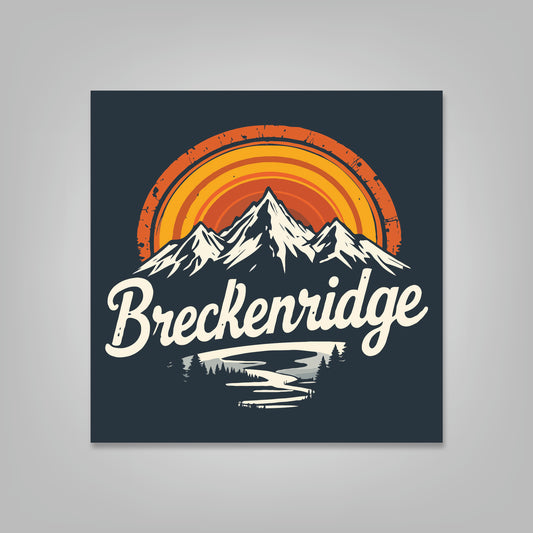 Breckenridge - 3" x 3" Square Sticker