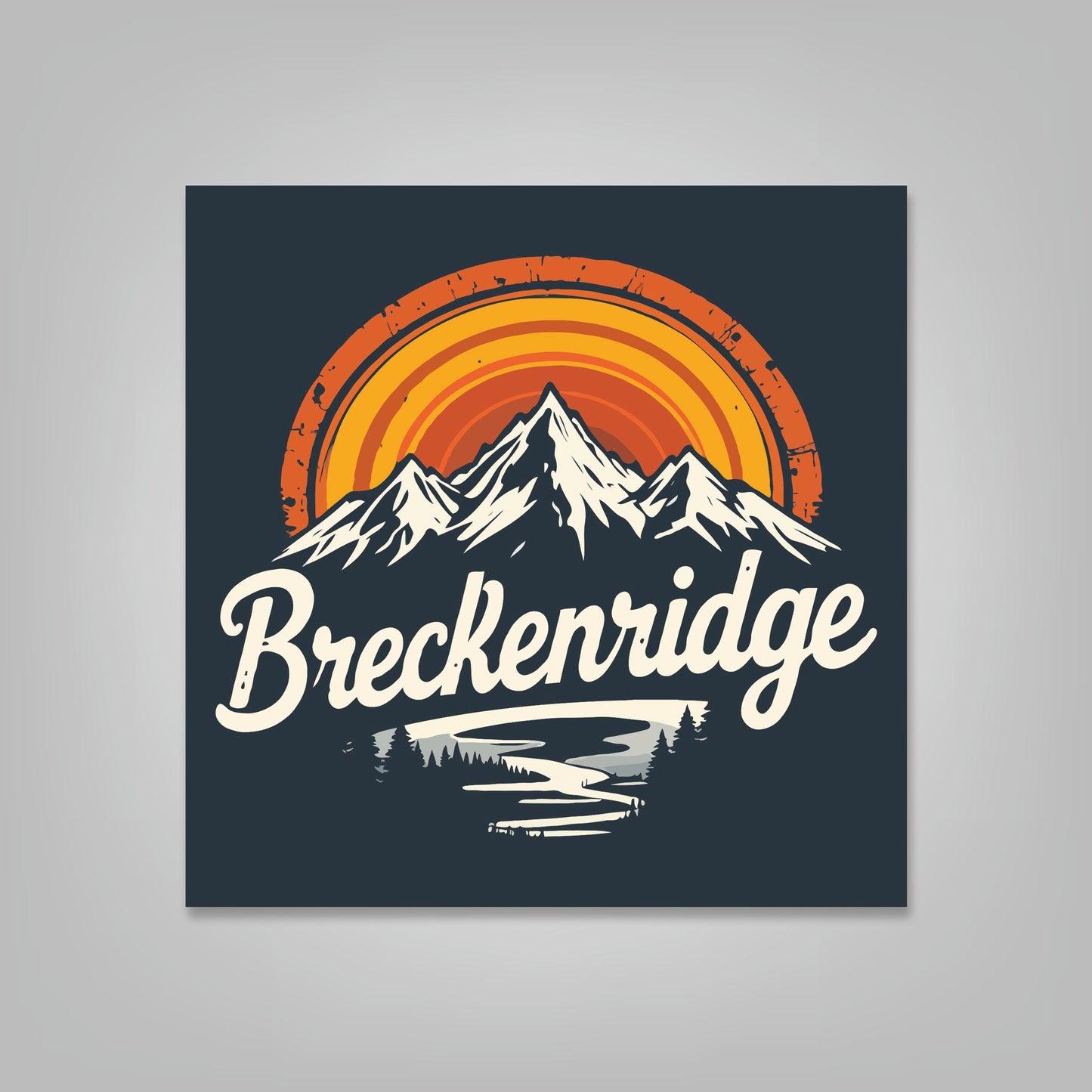 Breckenridge - 3" x 3" Square Sticker