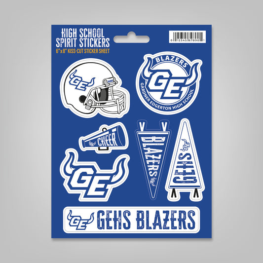 High School Spirit - 6" x 8" - Sticker Sheet