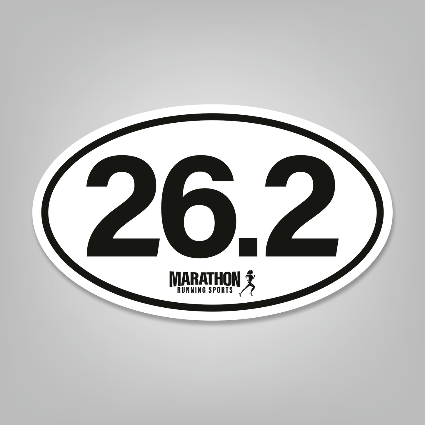 Marathon (26.2) - 5" x 3" Oval Sticker