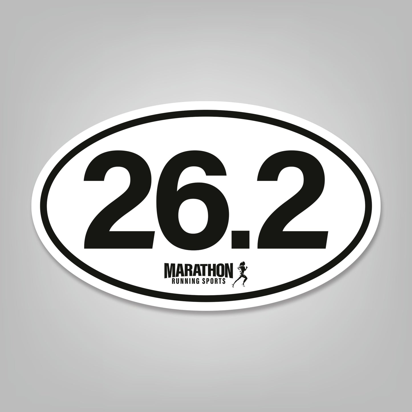 Marathon (26.2) - 5" x 3" Oval Sticker