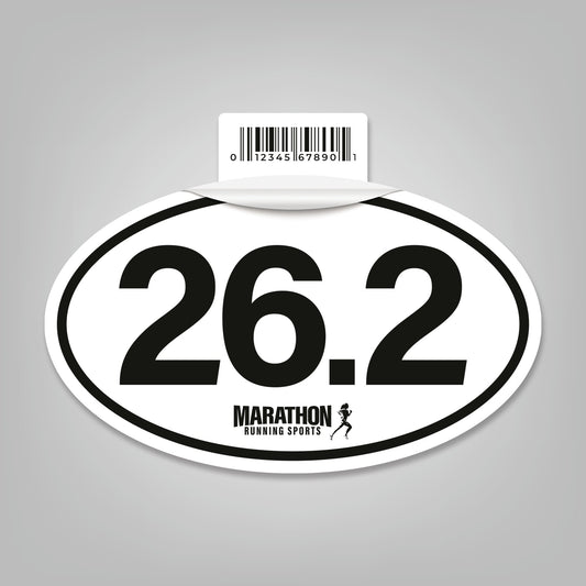 Marathon (26.2) - 5" x 3" Oval Sticker