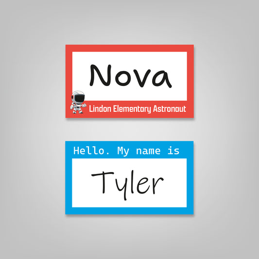Rectangle Name Tag Sticker - 3.5" x 2"