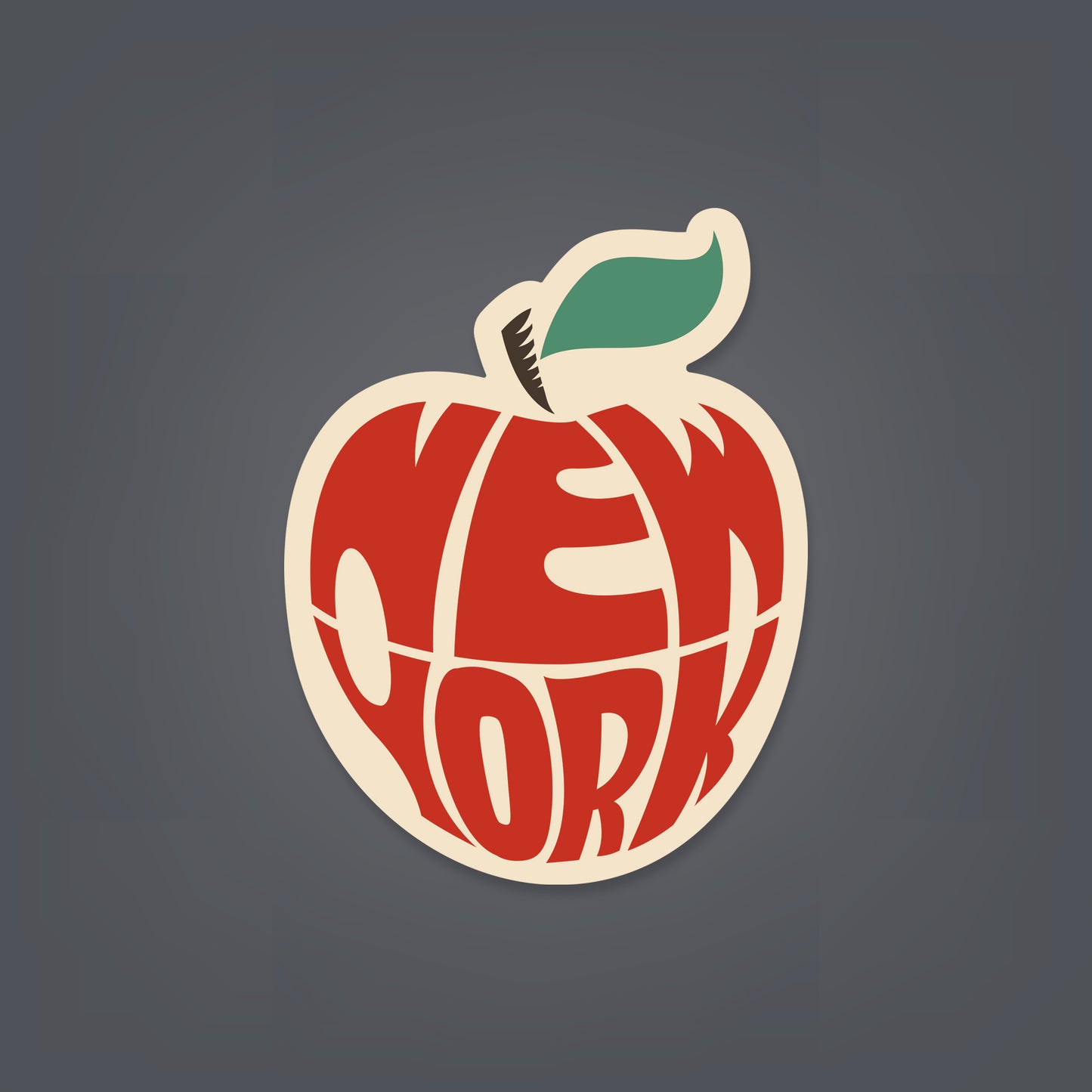 New York Apple - 2" x 2" Sticker