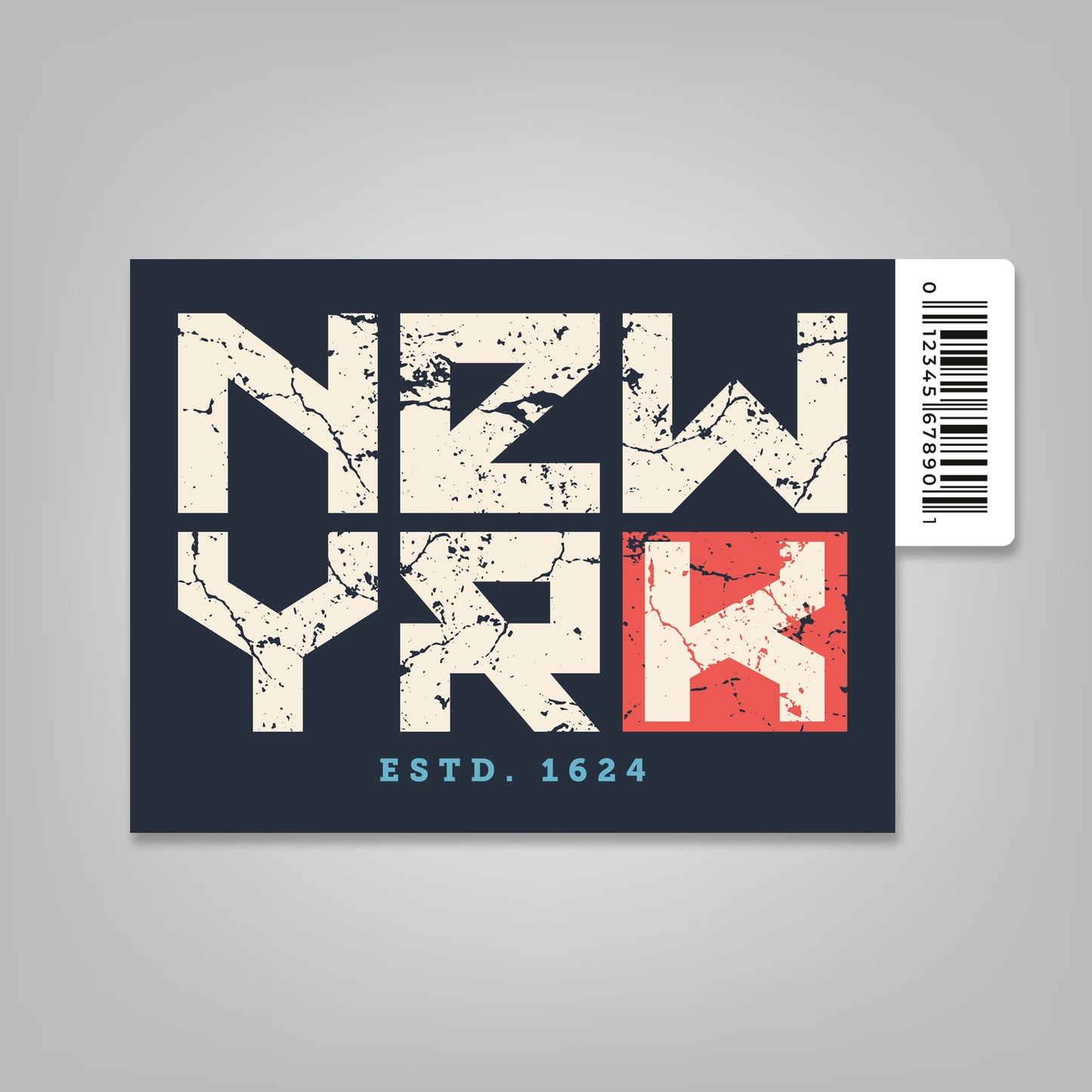 New York - 4" x 3" Rectangle Sticker